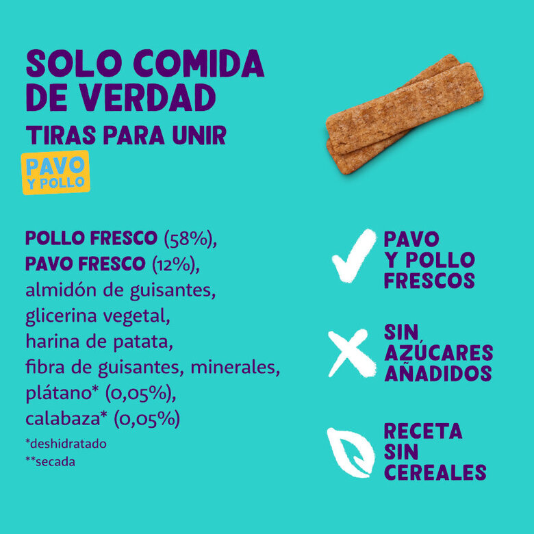 75 g Edgard & Cooper Tiras de Pavo y Pollo snack para perros,  Imagen numero 5 75 g Edgard & Cooper Tiras de Pavo y Pollo snack para perros, , large Imagen numero 5